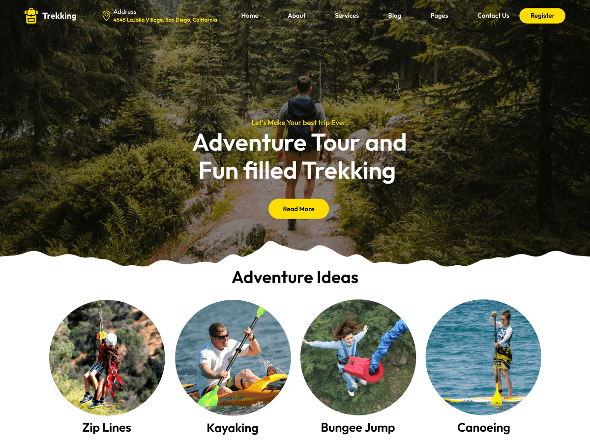 Trekking Sports theme screenshot