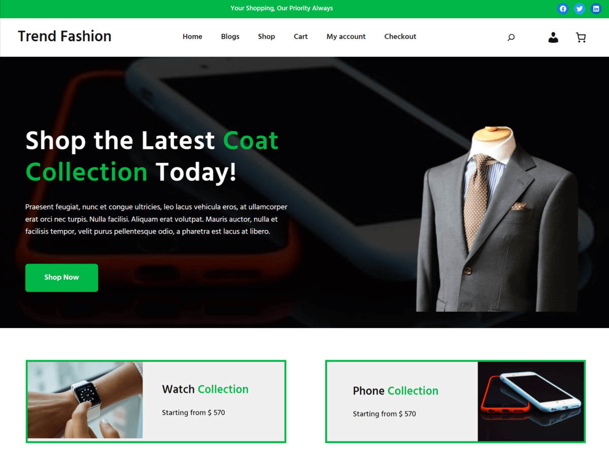 Trend Fashion theme screenshot