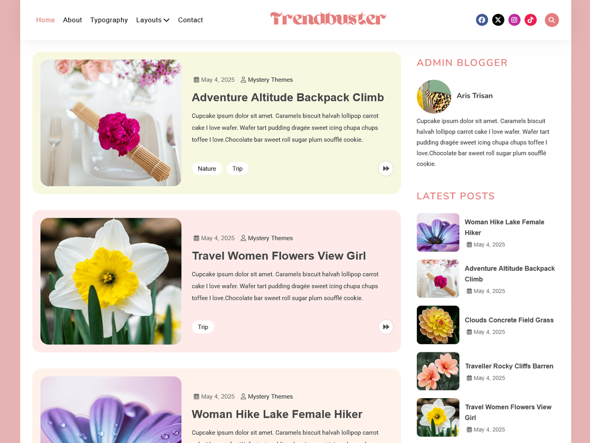 Trendbuster theme screenshot