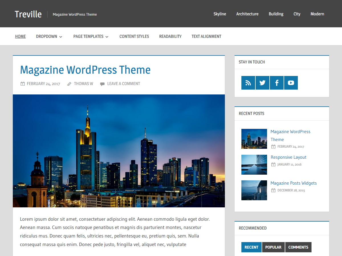 Treville theme screenshot