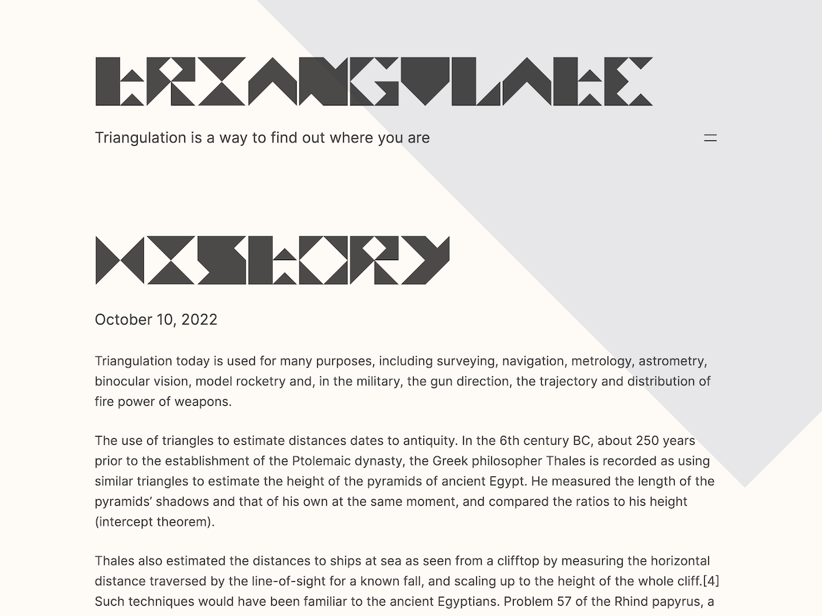Triangulate theme screenshot