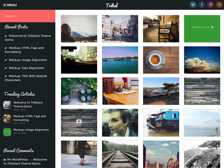 Tribal theme screenshot