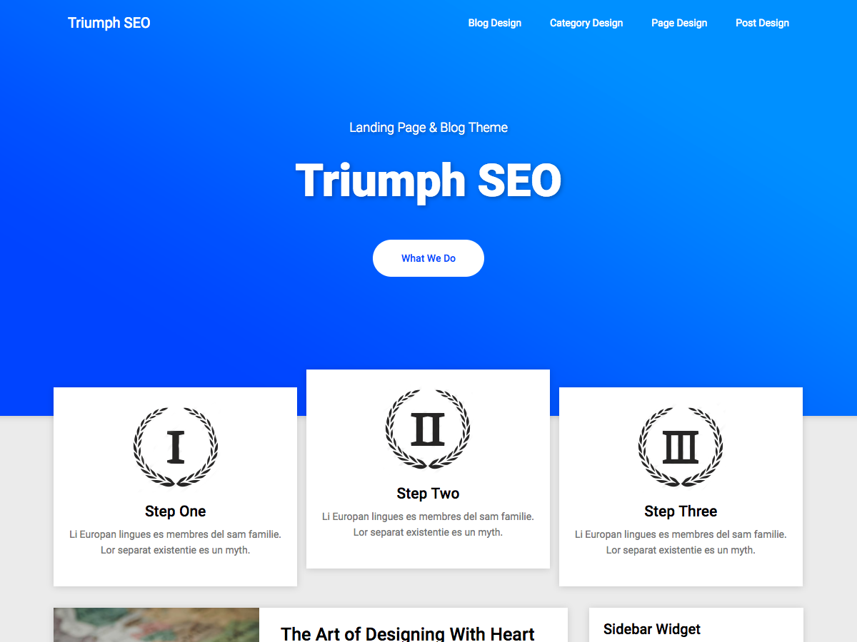 Triumph Seo theme screenshot
