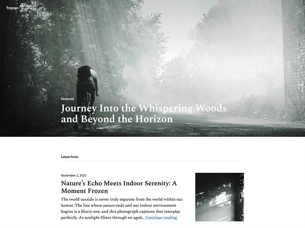 Tronar theme screenshot