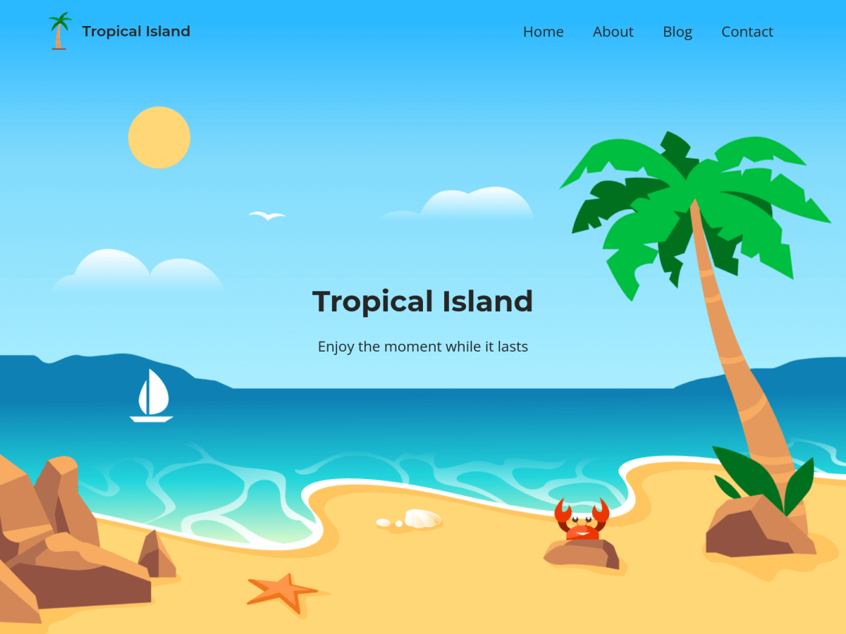 Tropical Island theme screenshot