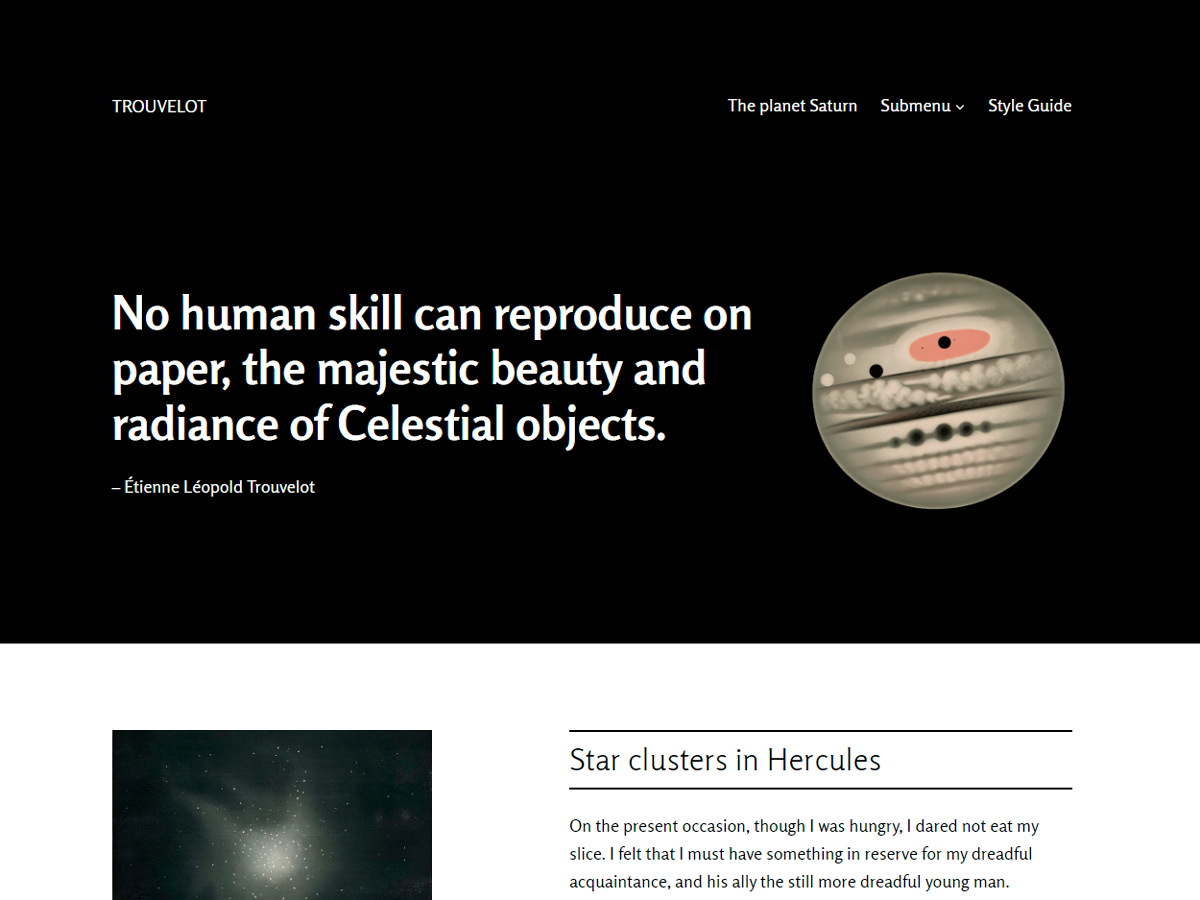 Trouvelot theme screenshot