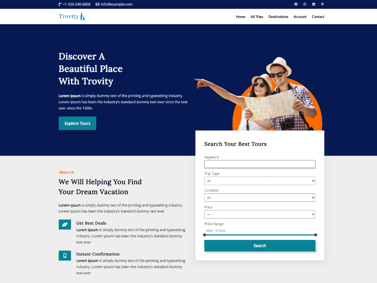 Trovity theme screenshot