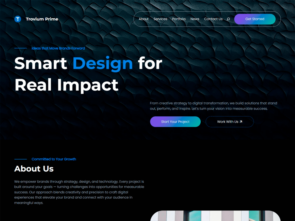 Trovium Edge theme screenshot