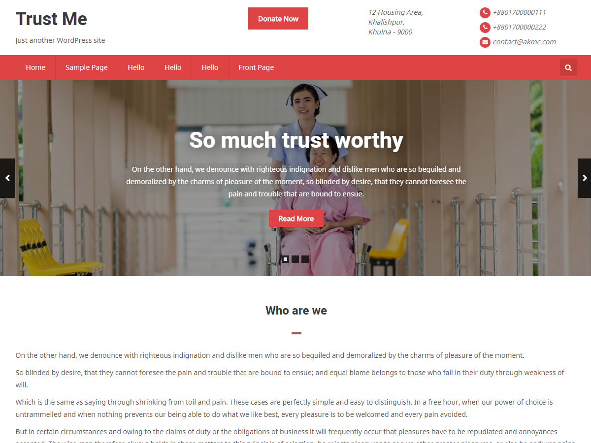 Trust Me theme screenshot