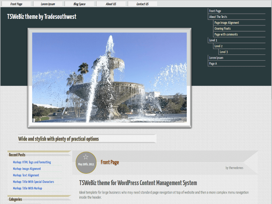 TSWeBiz theme screenshot