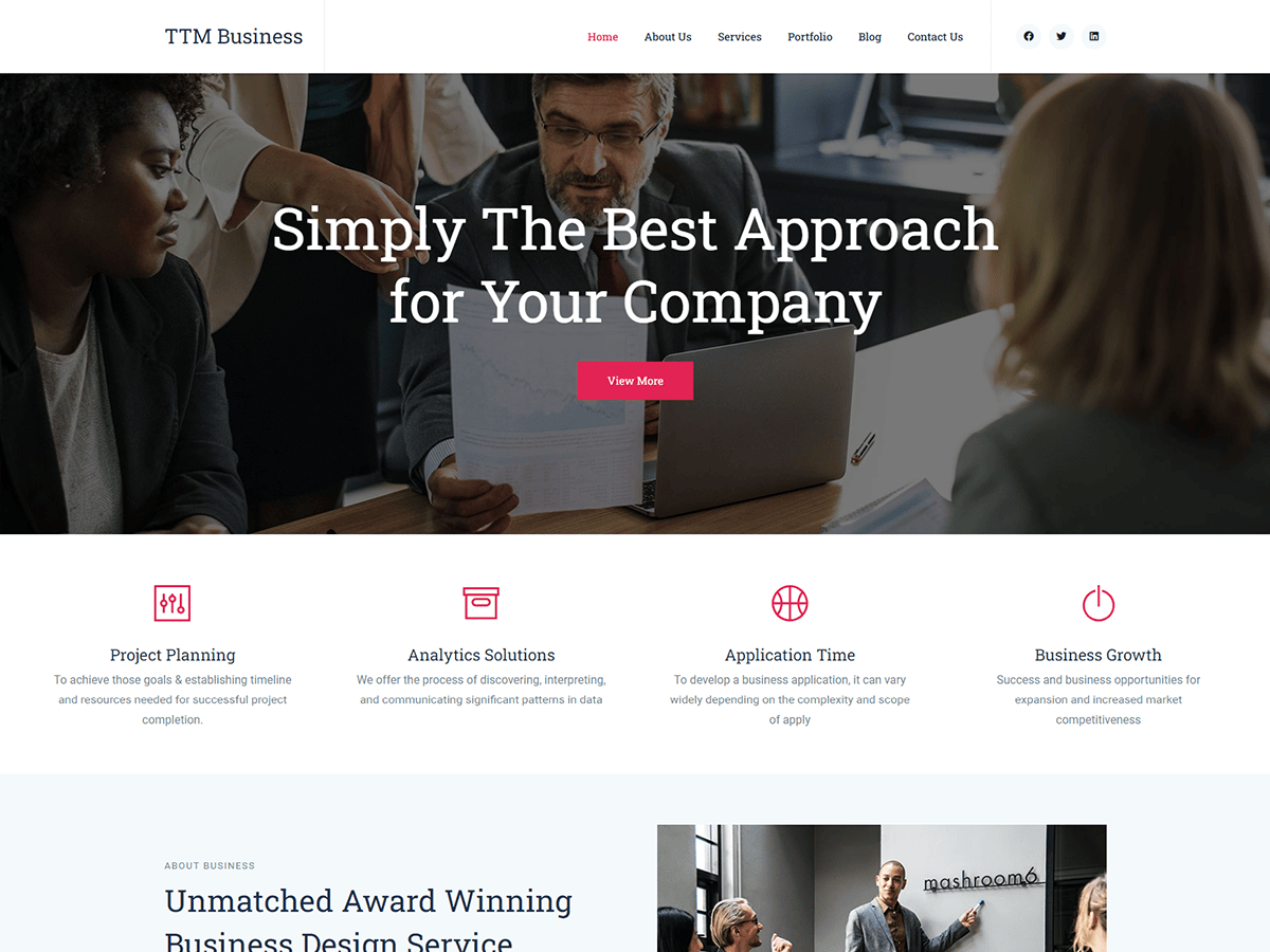 TTM Business theme screenshot