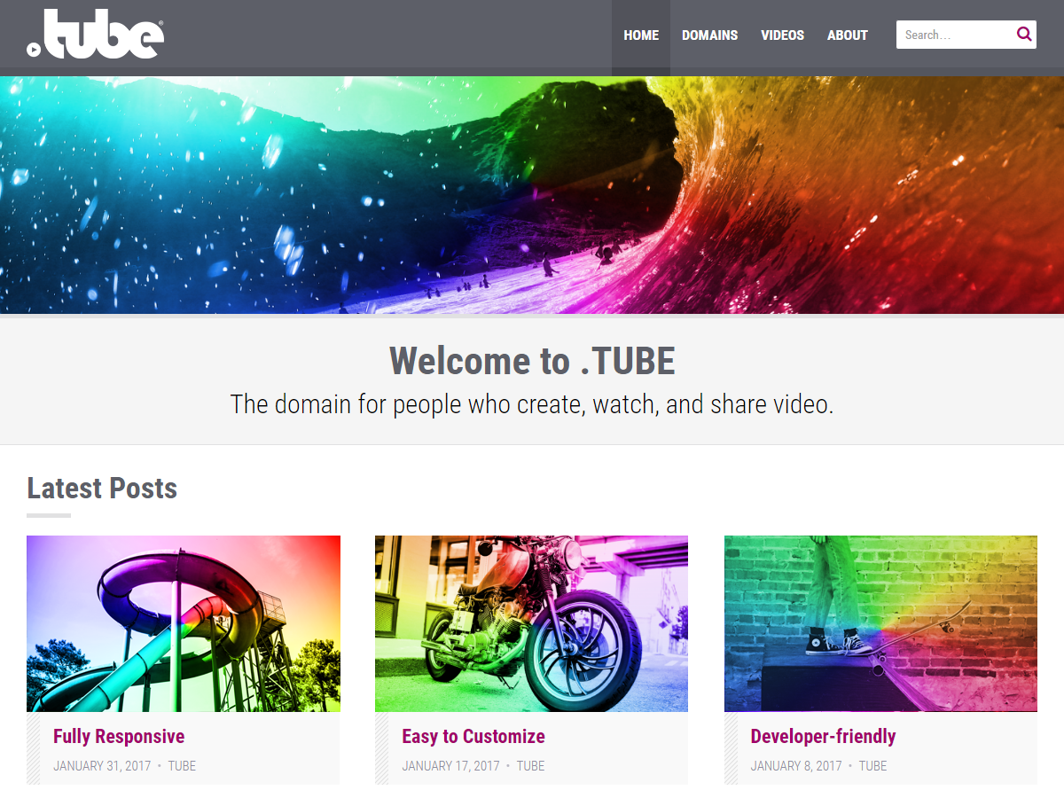 .TUBE theme screenshot