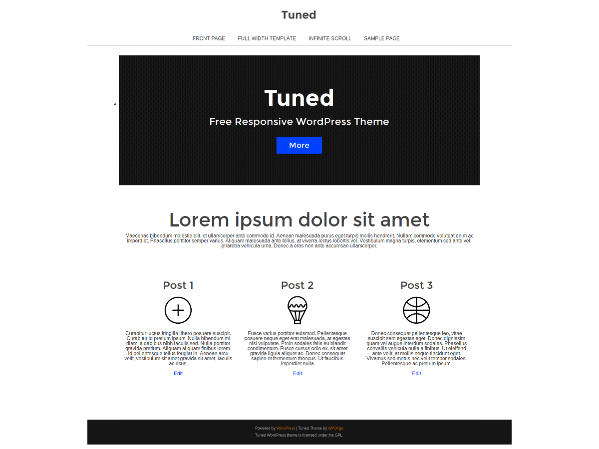Tuned theme screenshot