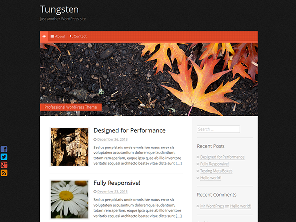Tungsten theme screenshot