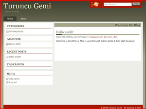 Turuncu Gemi theme screenshot
