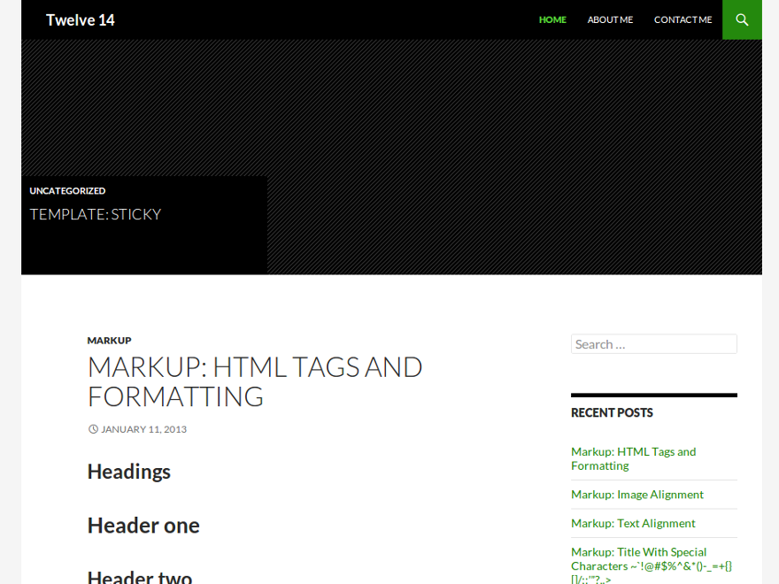 Twelve 14 theme screenshot