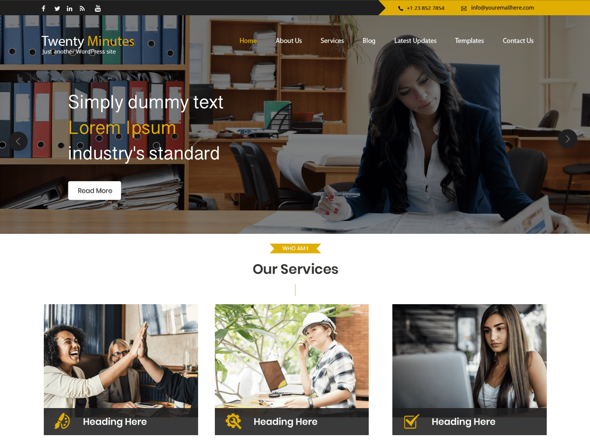 Twenty Minutes theme screenshot