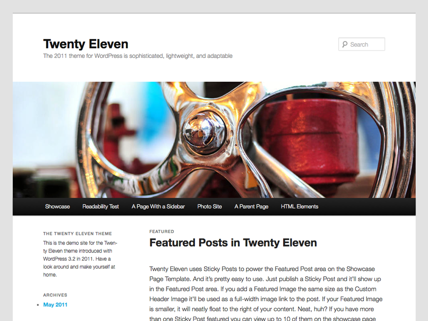 Twenty Eleven theme screenshot