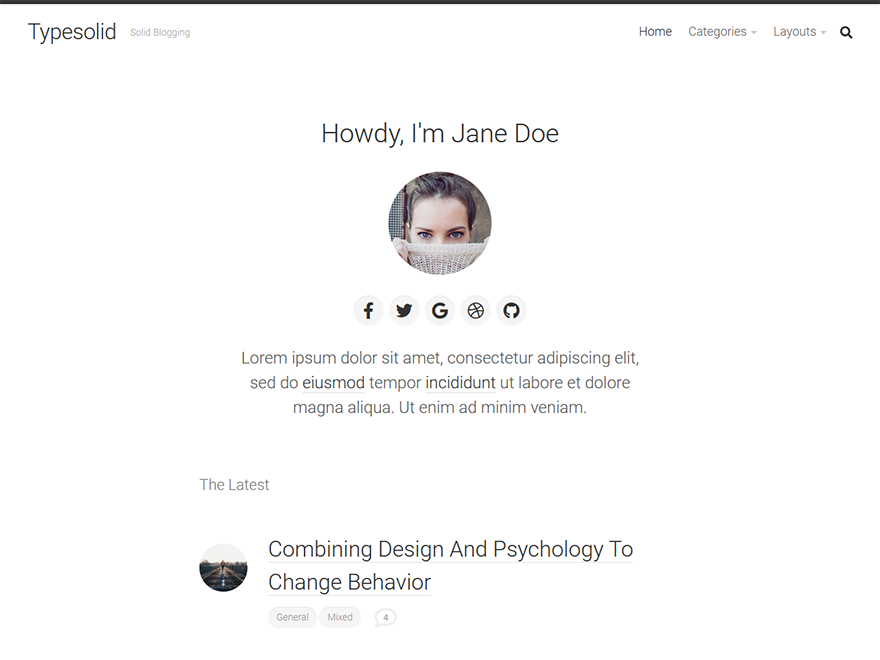 Typesolid theme screenshot