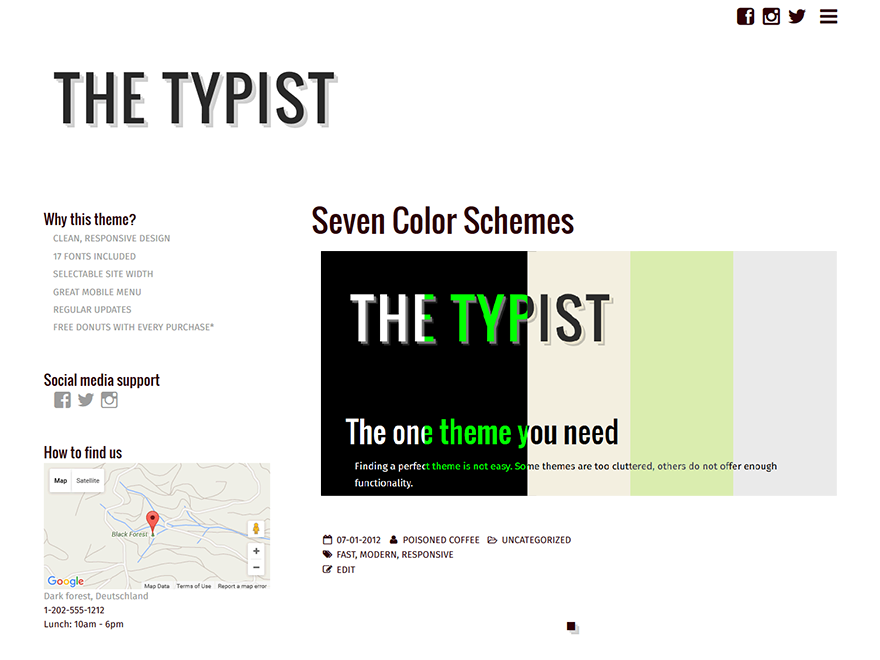 Typist theme screenshot