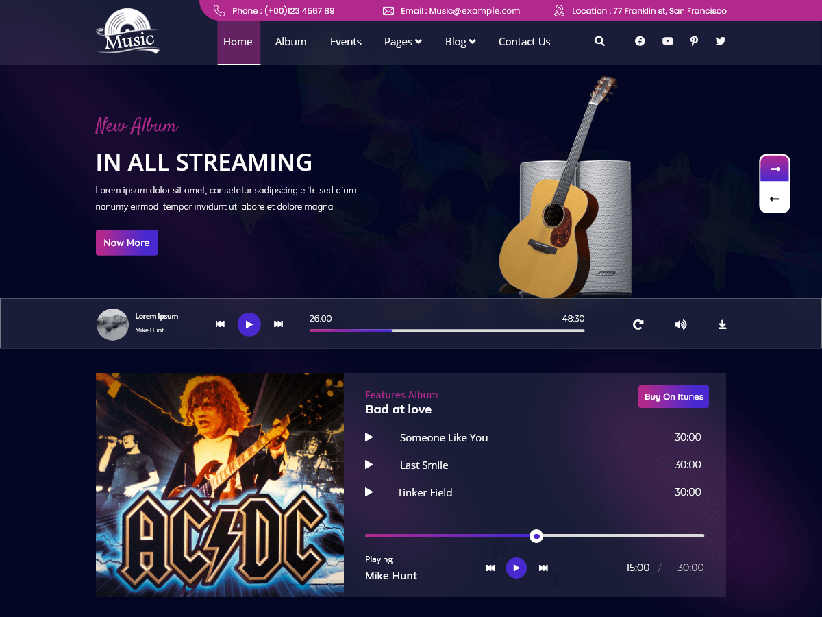 Ultimate Audio Streaming theme screenshot
