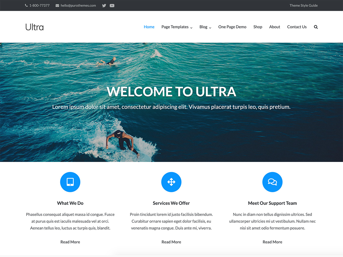 Ultra theme screenshot