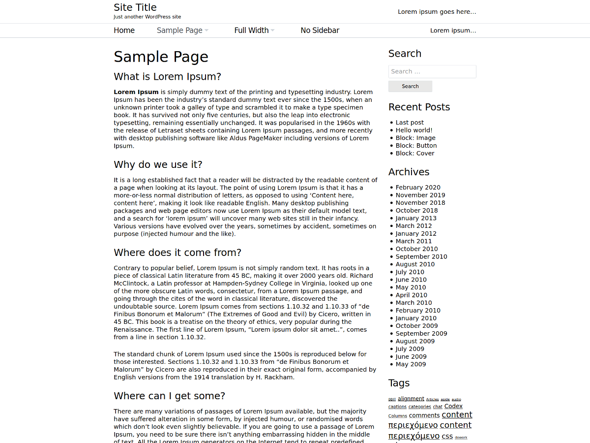 Unax theme screenshot