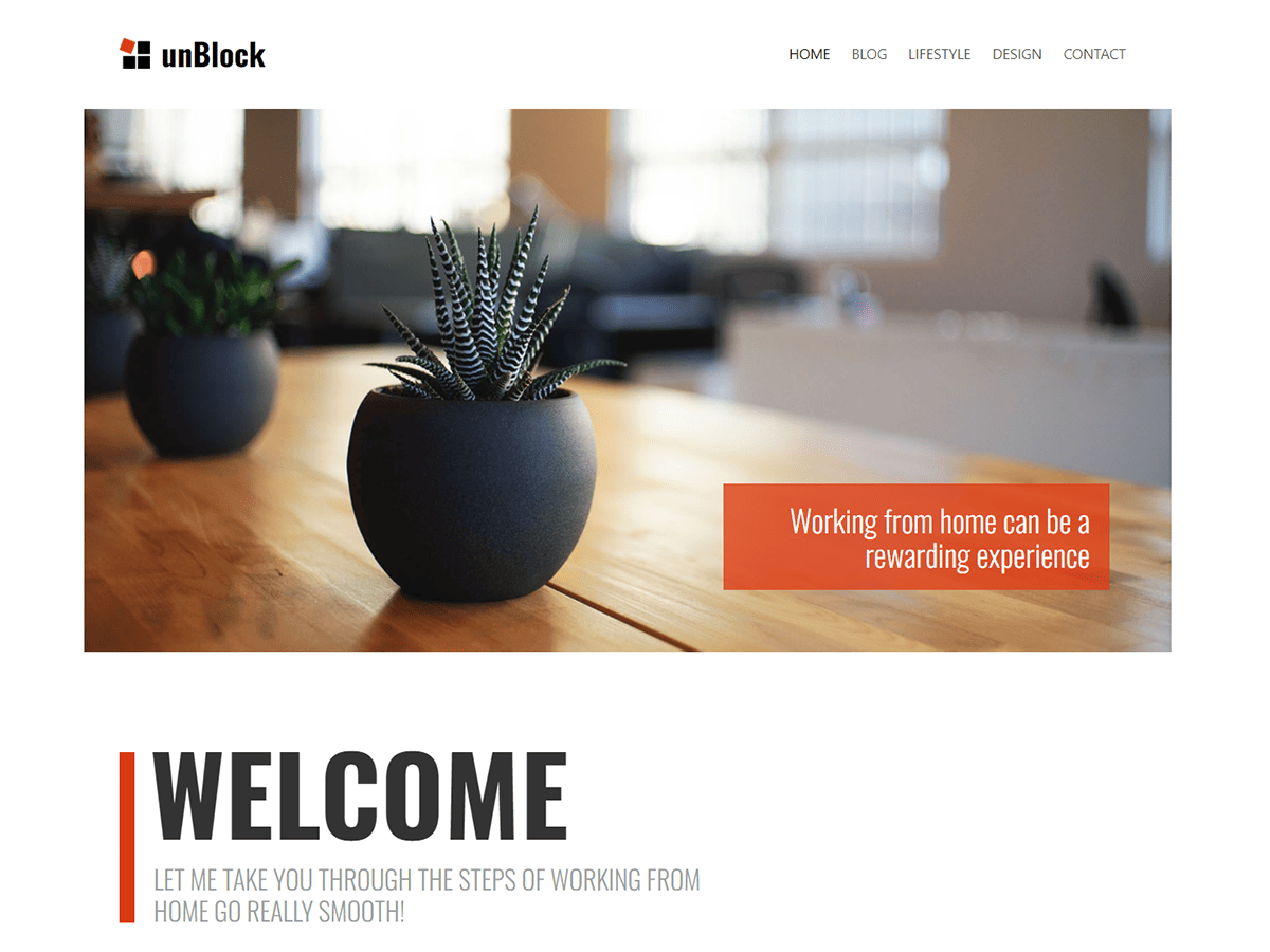 unBlock theme screenshot