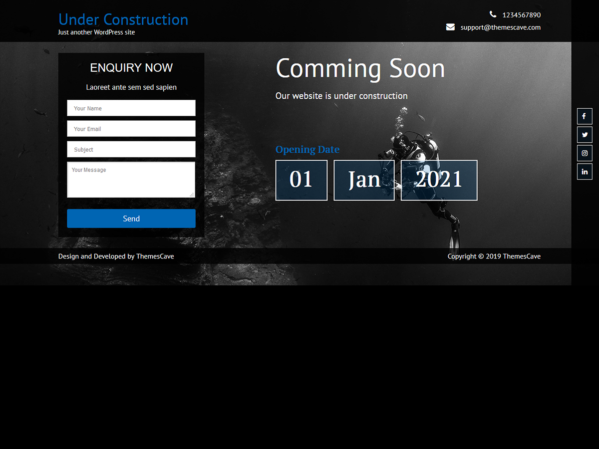 Under Construction Lite theme screenshot