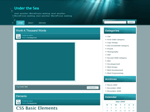 Under the Sea theme screenshot