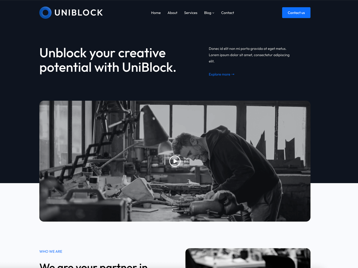 UniBlock theme screenshot