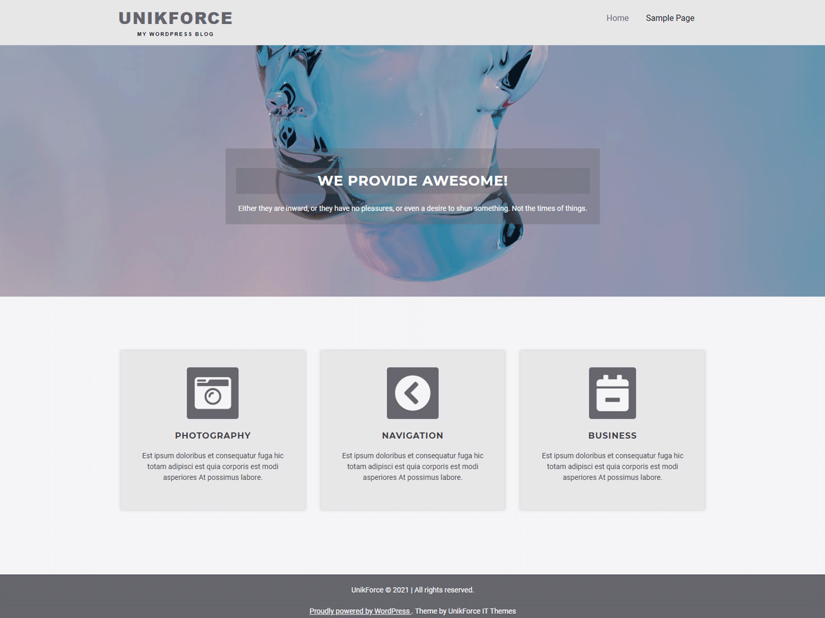 Unikforce theme screenshot
