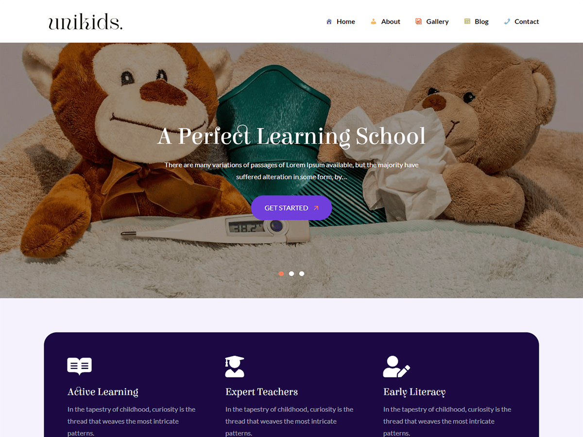 UniKids theme screenshot