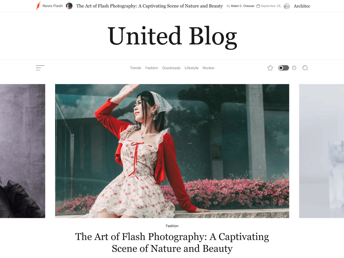 United Blog theme screenshot