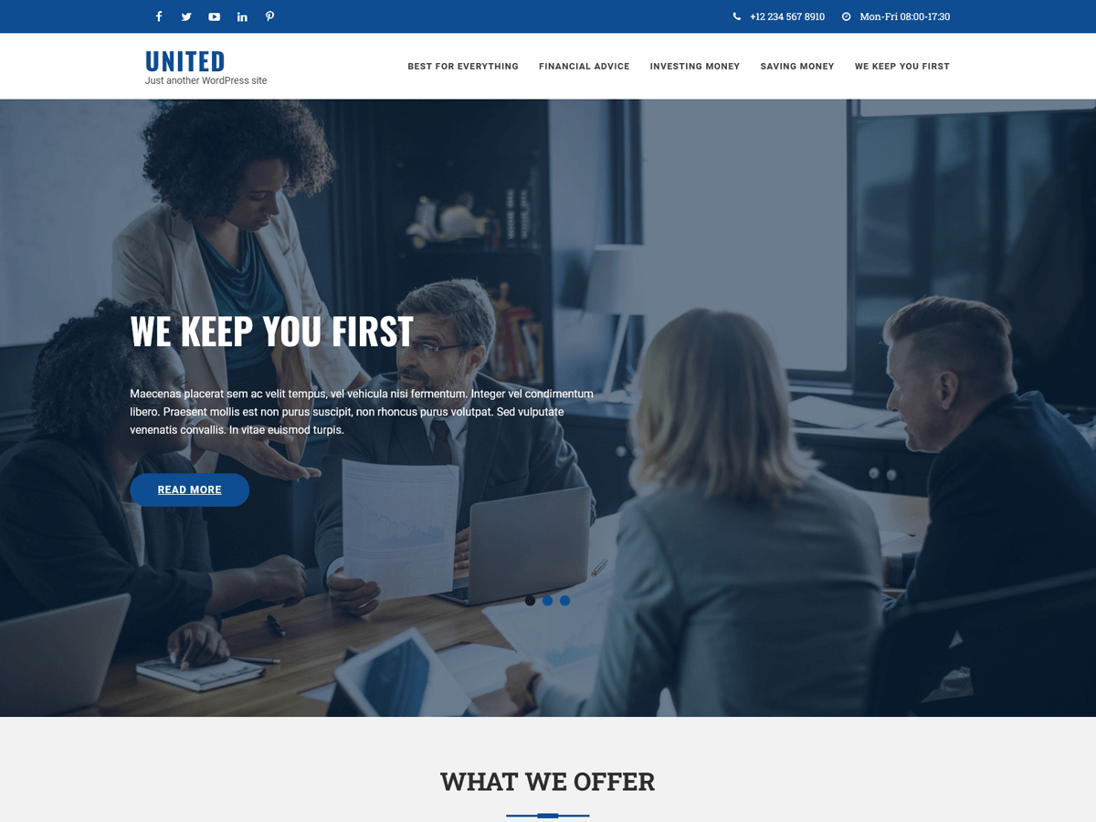 United Lite theme screenshot