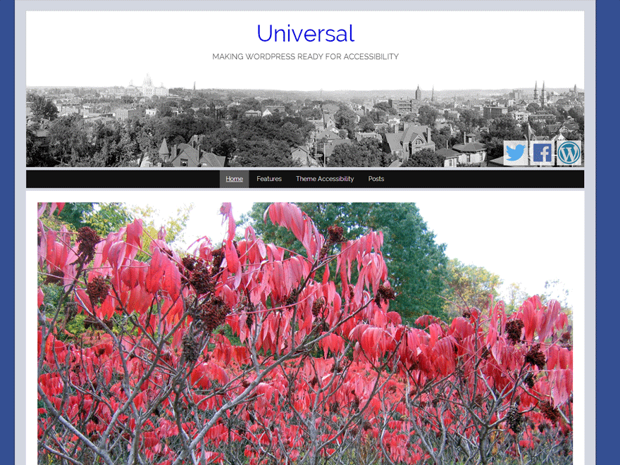 Universal theme screenshot