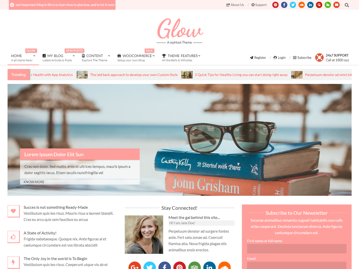 Unos Glow theme screenshot