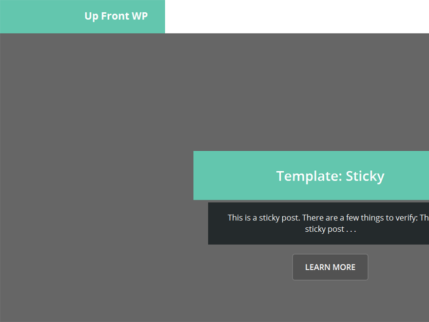Up Front WP theme screenshot