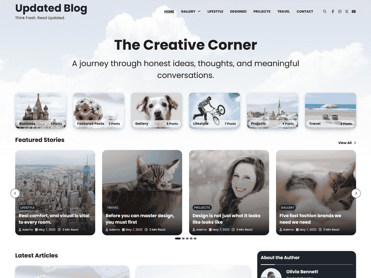 Updated Blog theme screenshot