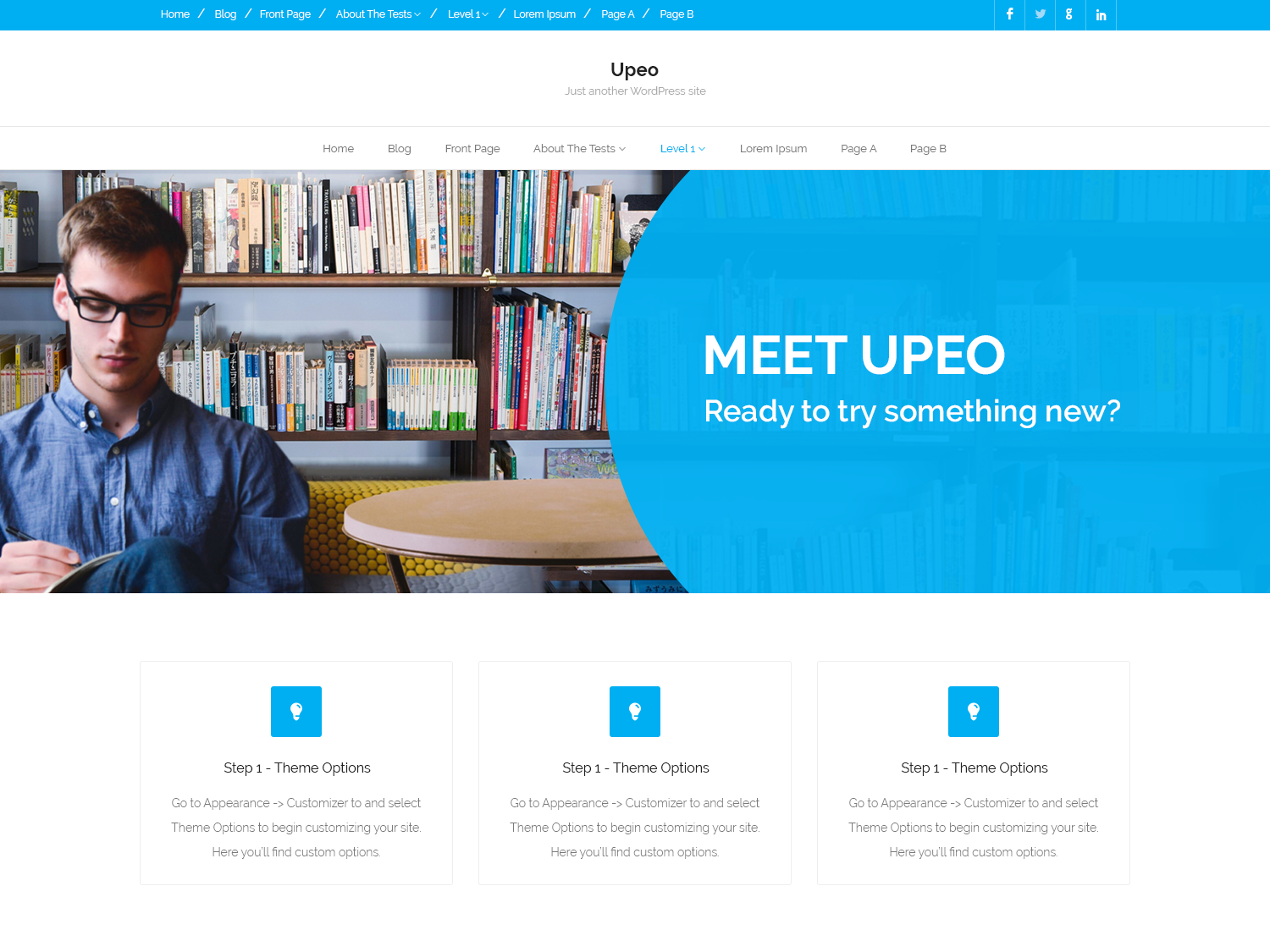 Upeo Business theme screenshot