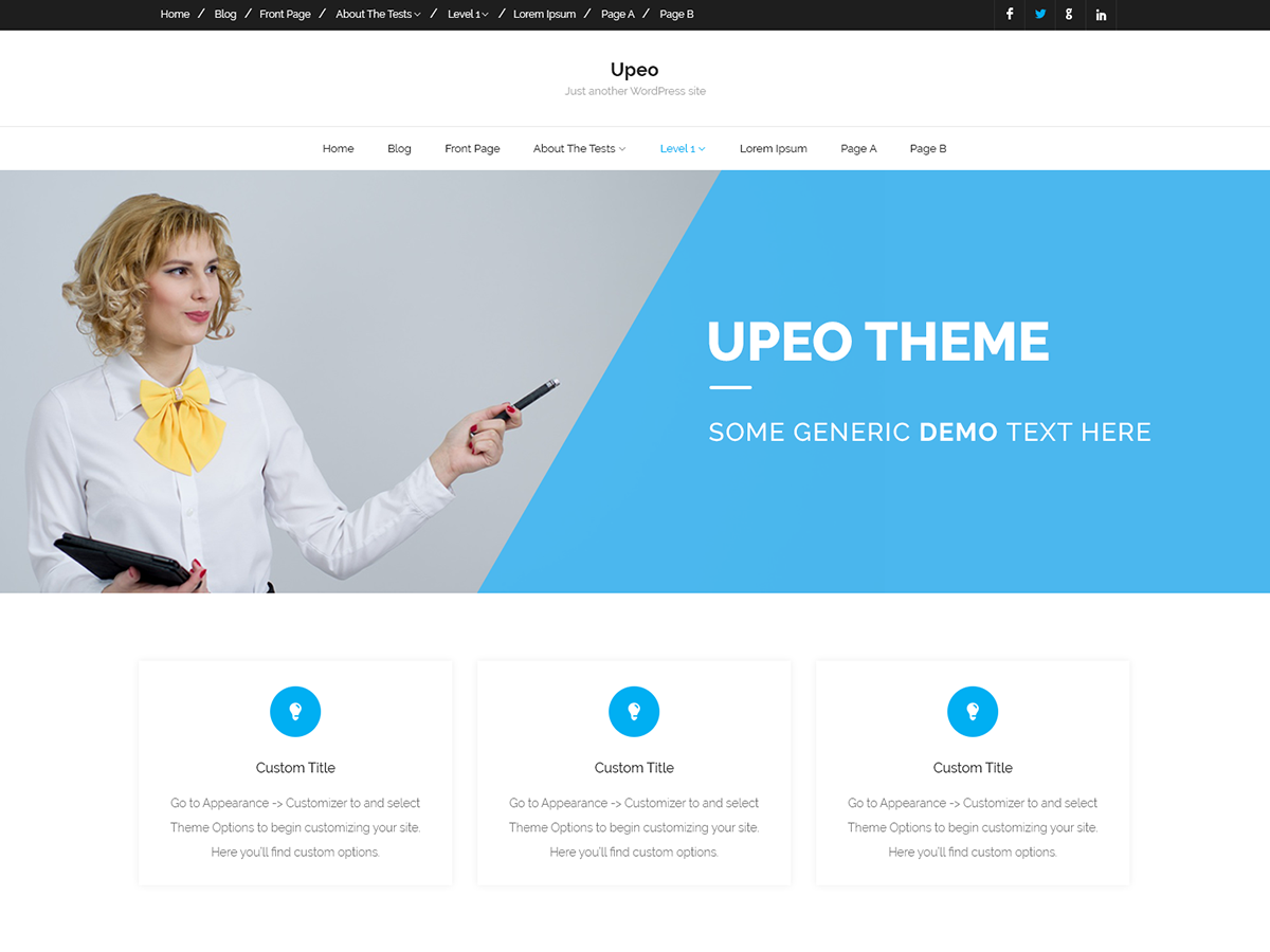 Upeo Grid theme screenshot