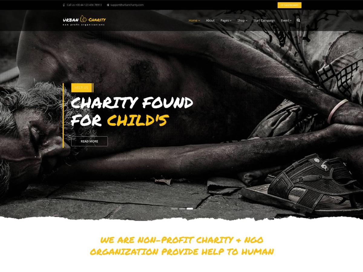 Urban Charity theme screenshot