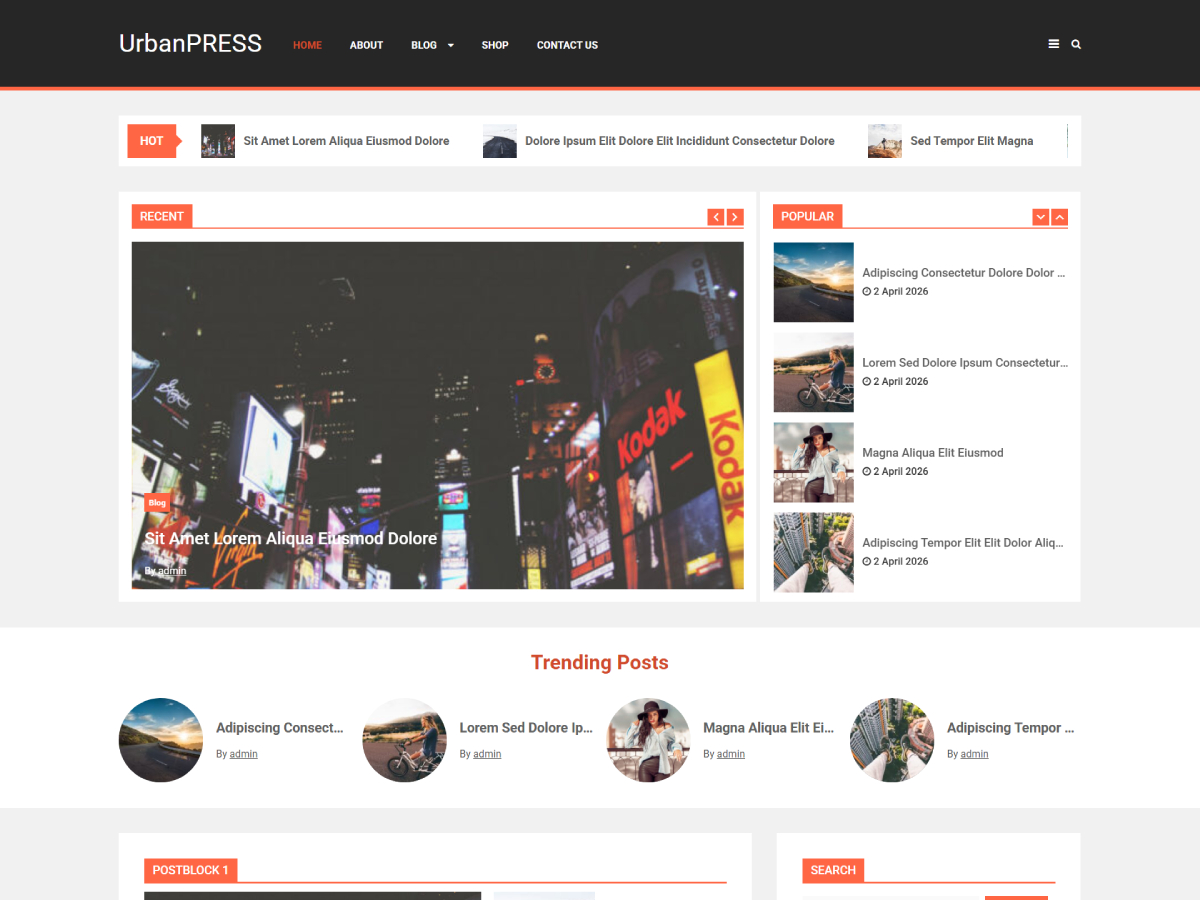 Urban Press theme screenshot