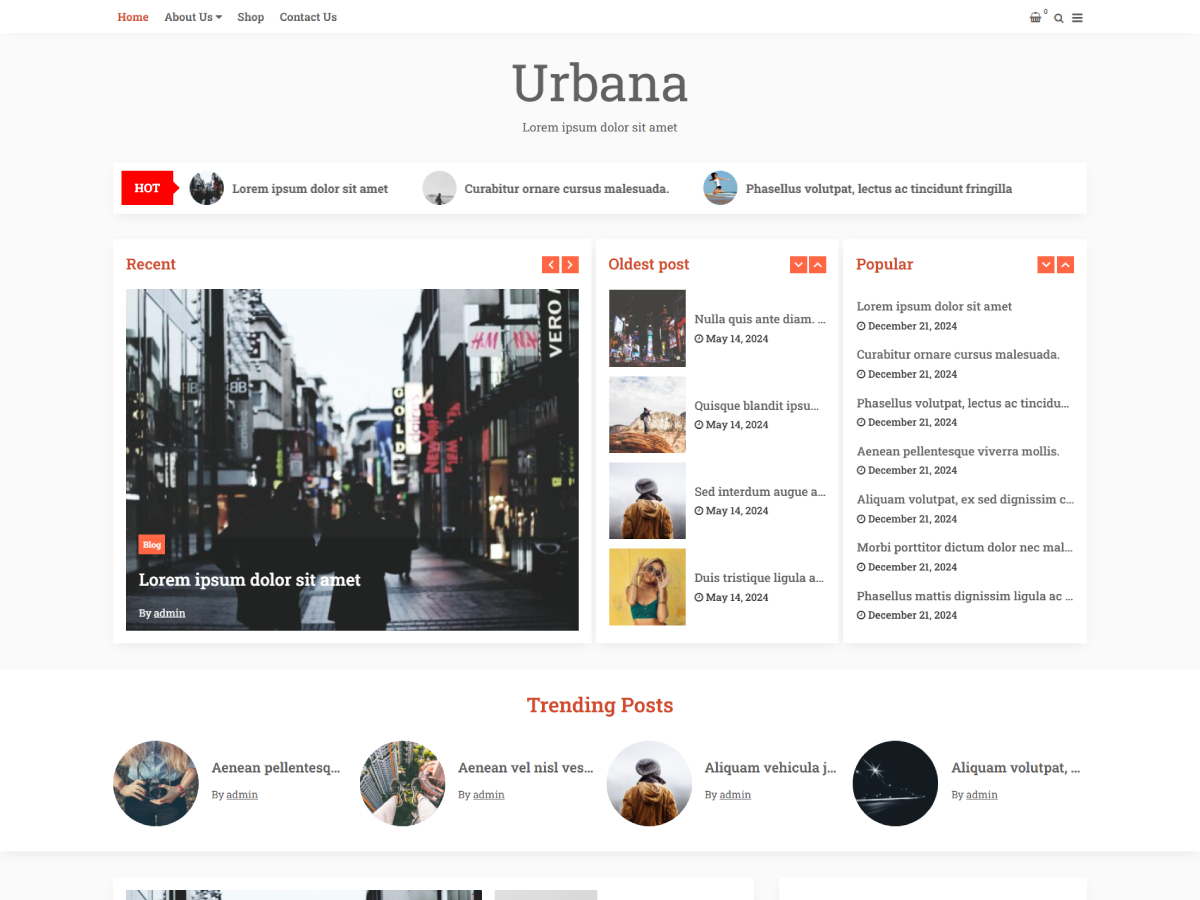Urbana theme screenshot