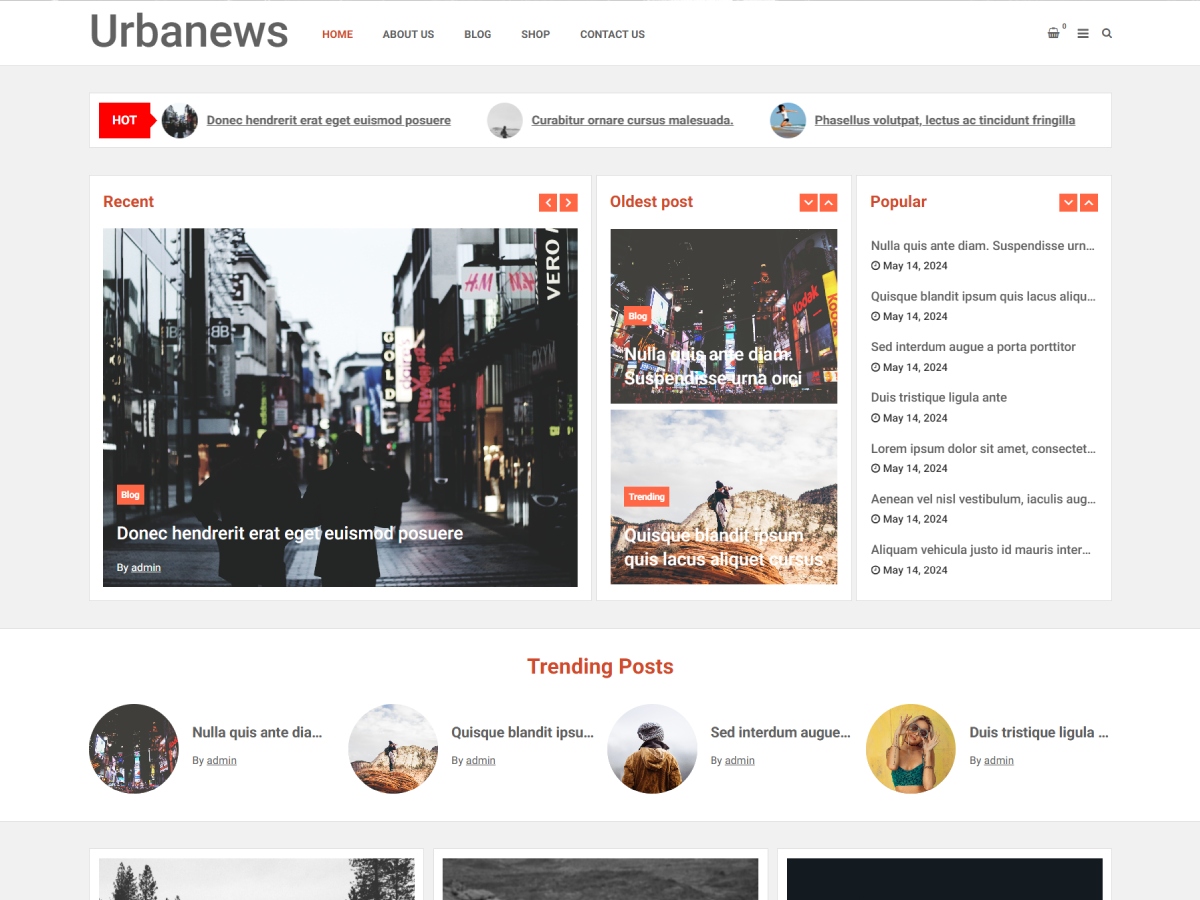 Urbanews theme screenshot