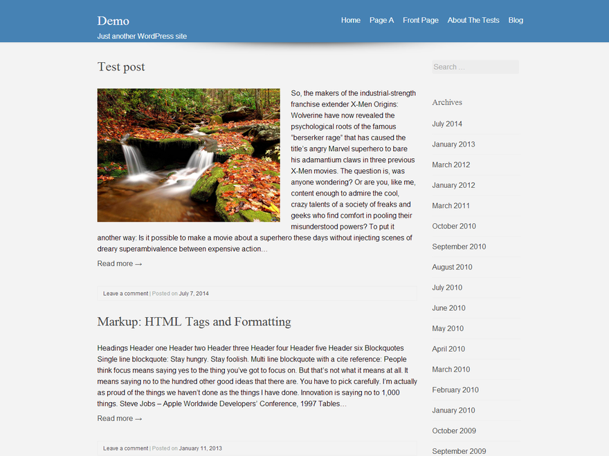 USHA theme screenshot