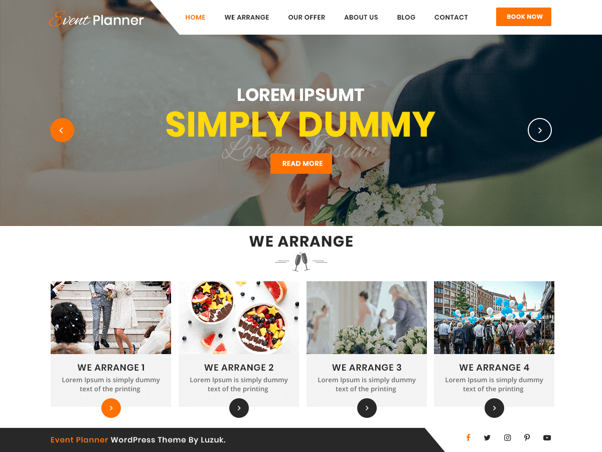 Utsav Event Planner theme screenshot