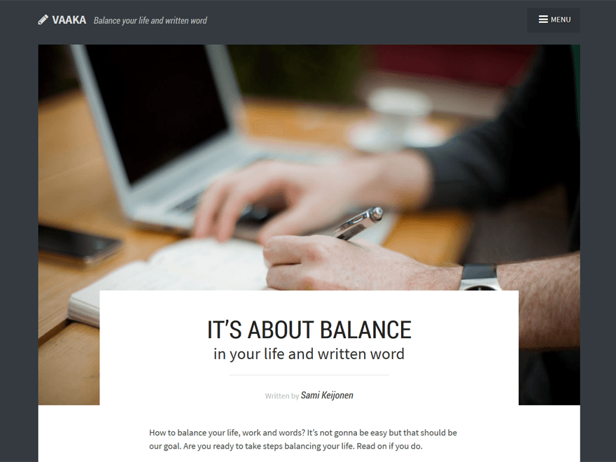Vaaka theme screenshot
