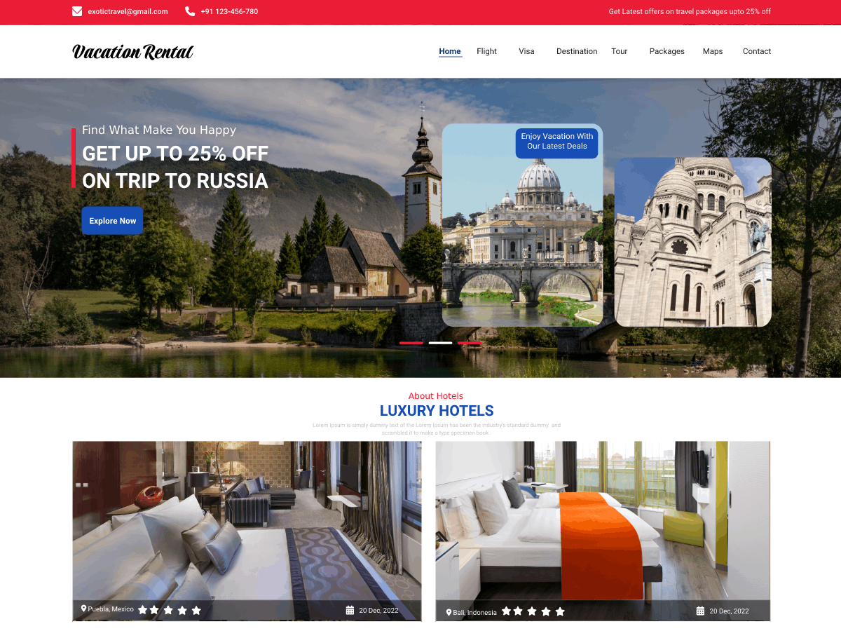 Vacation Rental Expert theme screenshot