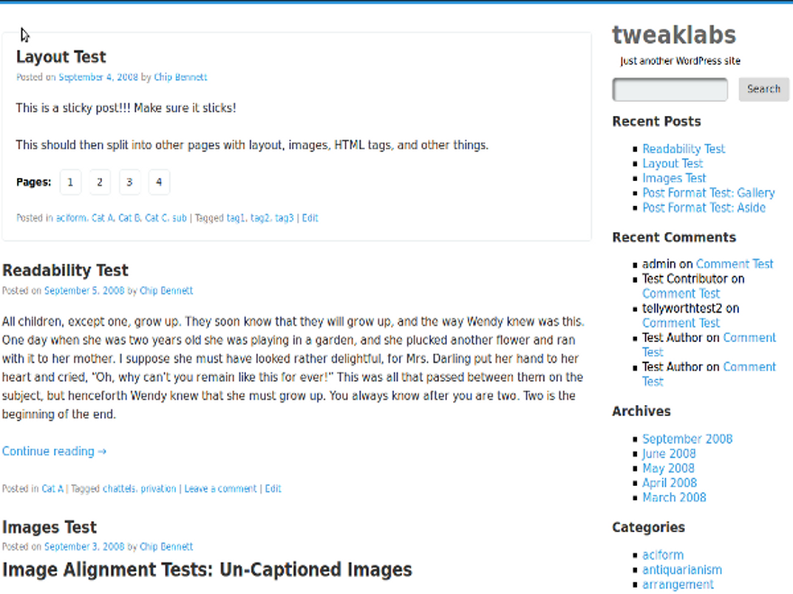 Vacuous theme screenshot